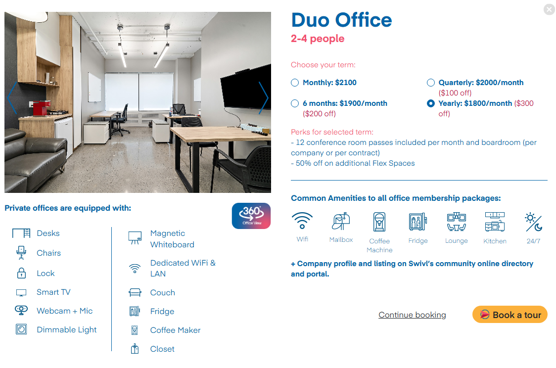 Duo Office at Swivl Queen Mary