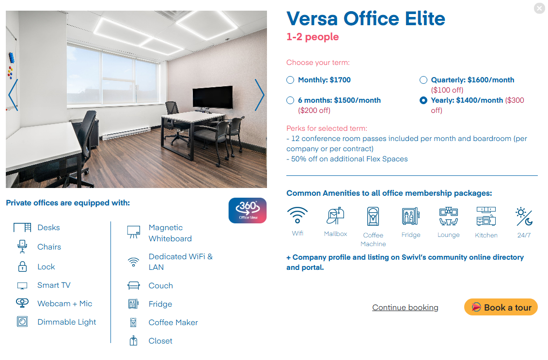 Versa Office Elite at Swivl Queen Mary